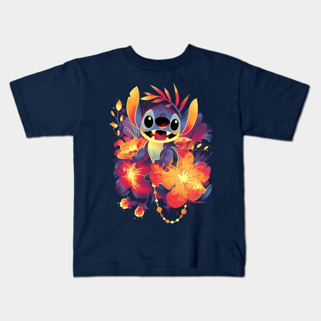 Loco Experiment - happy alien Kids T-Shirt by Snouleaf